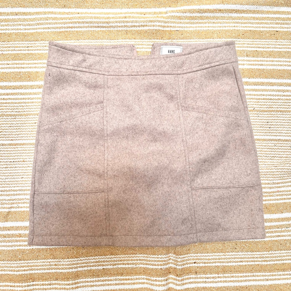 Women's Tan Mini Skirt